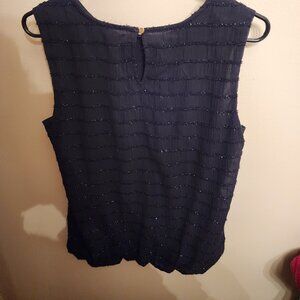 Liz Claiborne black medium Sleeveless Blouse sparkles professional